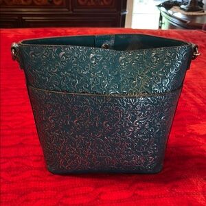Elegant Embossed Teal Women's Bag
